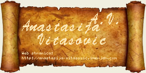 Anastasija Vitasović vizit kartica